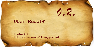 Ober Rudolf névjegykártya